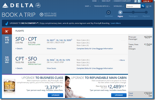 SFO-CPT DL $766 August15