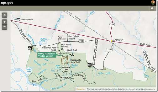 Congaree NPS map