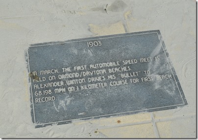 Daytona Beach Boardwalk speed plaque