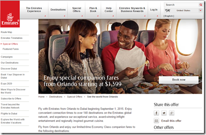 Emirates Orlando fares