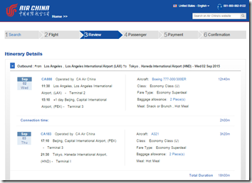 LAX-HND-1 Air China $687