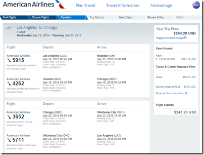 LAX-ORD $243 AA July15-23