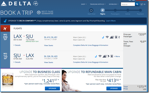 LAX-SJU $374 DL Sep15