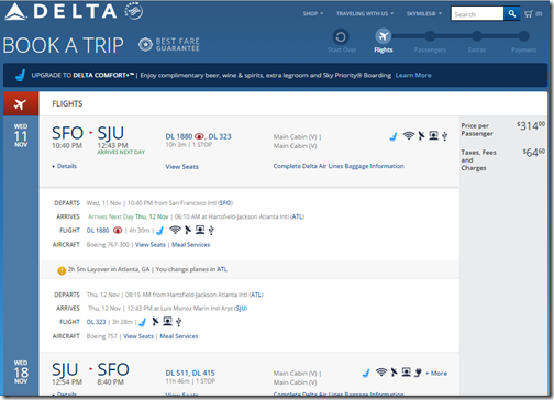 SFO-SJU $379 DL