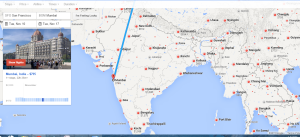Google Flights San Francisco to Mumbai, India $795