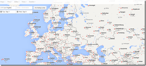 Google Flights Tutorial LAX-Europe