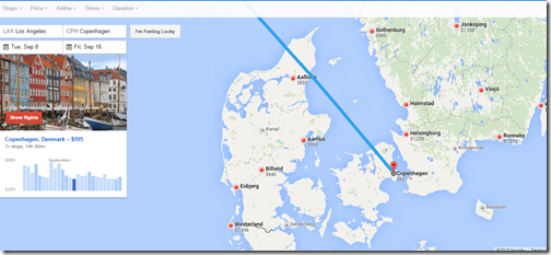 Google Flights tutorial Denmark fares