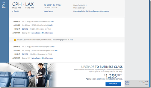 LAX-CPH $658 DL-2 Aug15