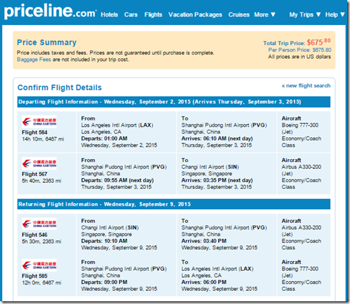 LAX-SIN $676 China Eastern sep15