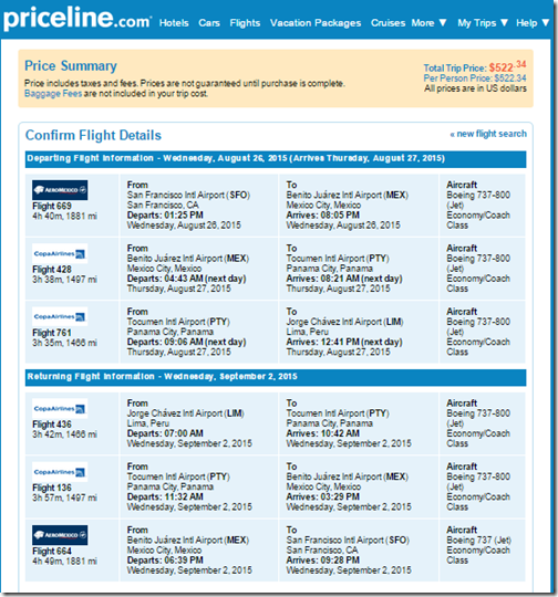 SFO-LIM $522 SFO-LIM