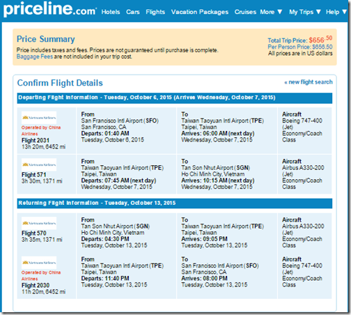 SFO-SGN $657 Oct15