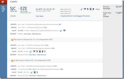 SJC-EZE $821 DL July15