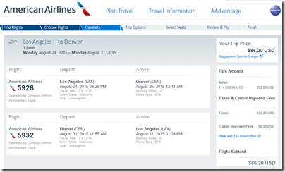 LAX-DEN $86 AA Aug 15