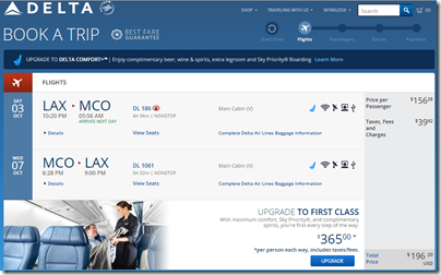 LAX-MCO $196 DL Oct3-7