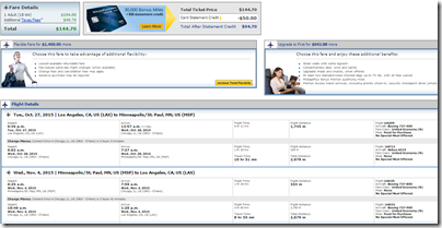 LAX-MSP-$148 UA Oct27-Nov4