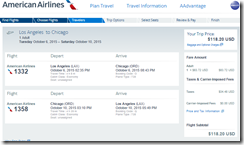 LAX-ORD $118 AA Oct 6-10