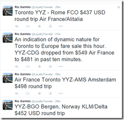 Toronto fare tweets