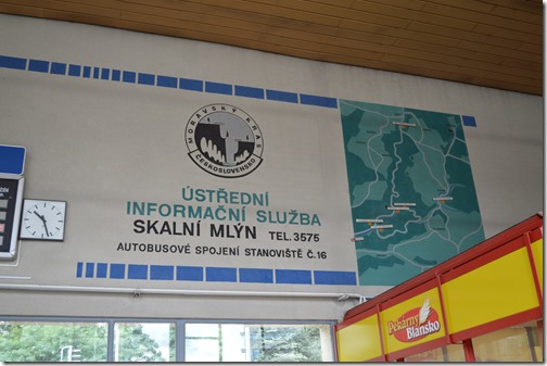 Blansko train sign