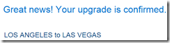 AAdvantage LAX-LAS upgrade email