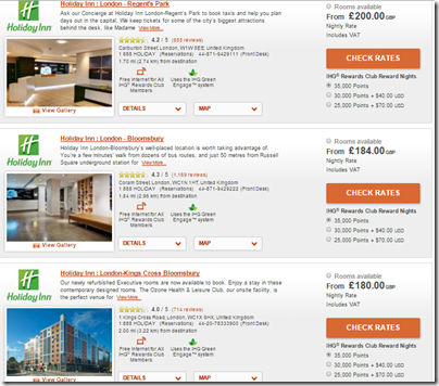 IHG Rewards Club rates London