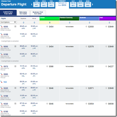 AA codeshare flights