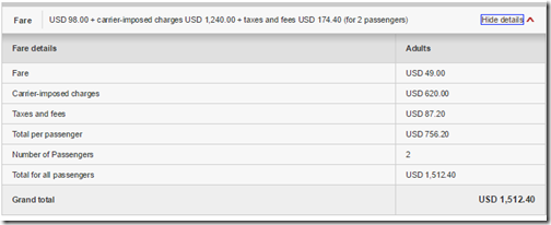 Emirates SEA-SIN $1512 for two