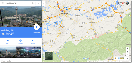 Google Maps Gatlinburg TN
