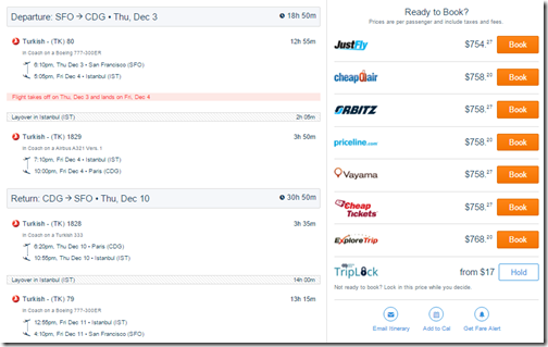 Hipmunk Turkish meta-booking choices