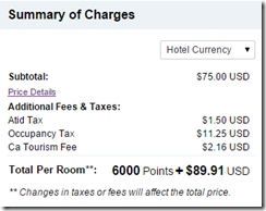 Hyatt Place Anaheim P C total price