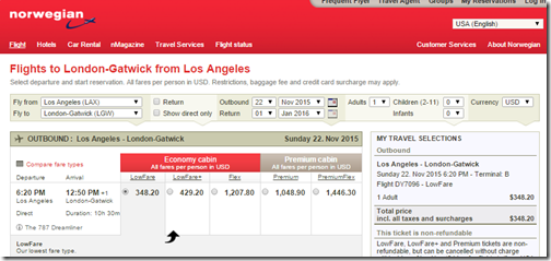 LAX-LGW $348 ow Nov 22