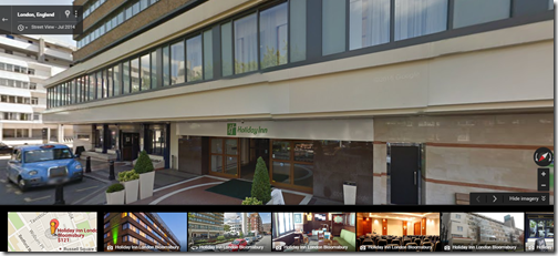 Holiday Inn Bloomsbury Google Maps