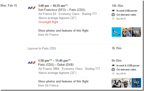 SFO-DXB AF-1 $682 Feb 15-23