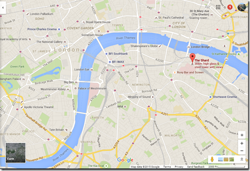 Tate Britain-Shard Google Maps
