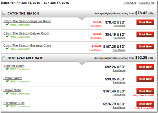 Club Carlson Hyderabad CTS rates