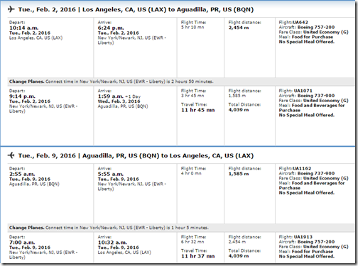 LAX-BQN $305 UA Feb 2-9-16