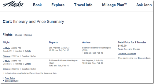 LAX-BWI $196.20 AS Feb12-16