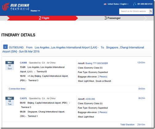 LAX-SIN Air China $620 Mar6-13