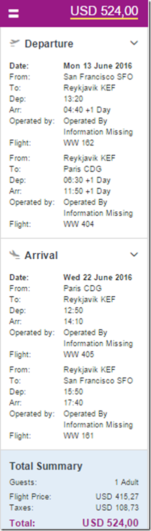 SFO-CDG WOW $524 June13-22