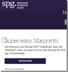 SPG mobile app 500 points
