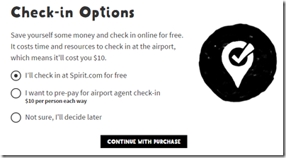 Spirit check-in fee