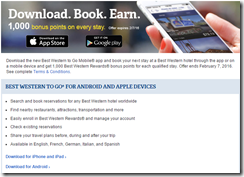 best western app booking bonus 1K to Feb 7-16