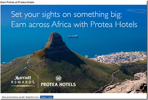 Marriott Rewards Protea Hotels 2K per stay