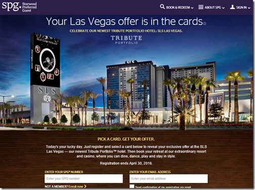 SLS Las Vegas Cards promo