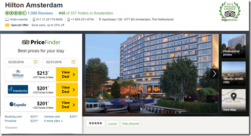 TripAdvisor Hilton Amsterdam