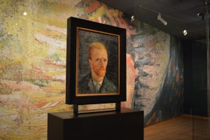 a painting of a man in a museum