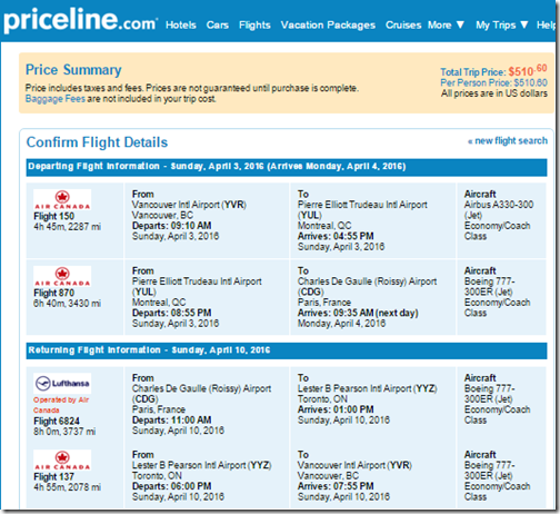 YVR-CDG AC Priceline Apr3-10 $511USD