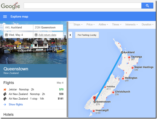 Google Flights New Zealand