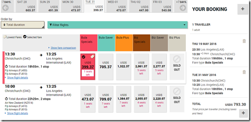 LAX-CHC $793 Fiji May19-31