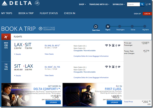 LAX-SIT Sitka DL $267 Aug 8-16