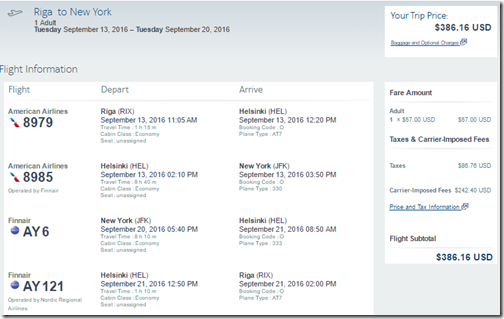 RIX-JFK AA $386 Sep13-20